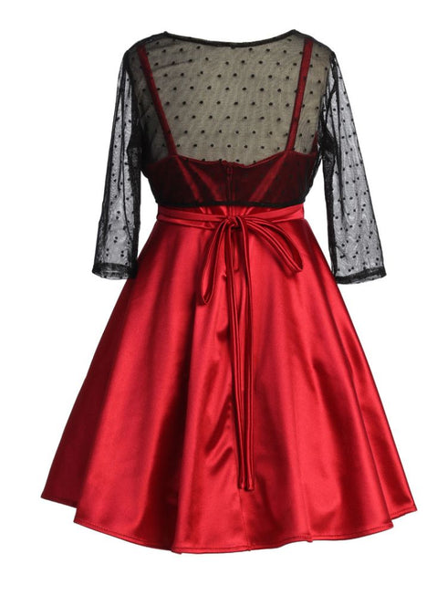 Just Kids Girls Satin Dress with Rhinestone Belt and Sheer Embroidered Bolero, Sizes 4-14 - SophiasStyle.com